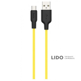 Кабель Hoco X21 Plus Silicone Micro USB (1м) жовтий/чорний