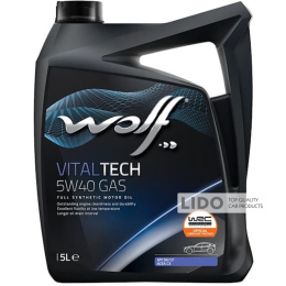 Моторное масло Wolf Vital Tech 5W-40 GAS 5л