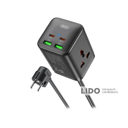 Мережевий зарядний пристрій XO WL24 Fast Charging Desktop Charger Array Plug 65W чорний