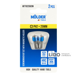 Набор бит Molder с магнитным держателем PH2x25мм 2шт