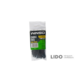 Хомуты Winso пластиковые черные 2,5x100, 100шт