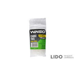 Хомуты Winso пластиковые белие 2,5x100, 100шт