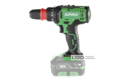 Дрель-шуруповерт Apro 20DCK 20В без АКБ и ЗУ в кейсе