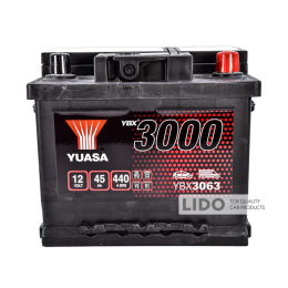 Акумулятор Yuasa 12V 45Ah SMF Battery YBX3063 (0) [- +]
