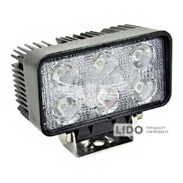 Фара світлодіодна Brevia EPISTAR white Flood 10-30V, 18W (6x3W), 1320Lm, 1шт