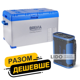 Холодильник автомобильный Brevia 30л 22410+ портативная зарядная станция Brevia ePower 96Ah