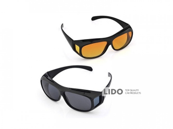 Комплект антивідблискуючих окулярів для водіїв HD Vision Day і Night 2шт (HbP050588)