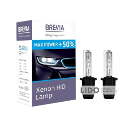 Ксеноновая лампа Brevia H3 +50%, 4300K, 85V, 35W PK22s KET, 2шт