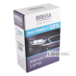 Ксенонова лампа Brevia H1 +50%, 6000K, 85V, 35W P14.5s KET, 2шт