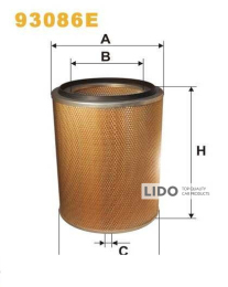 Фильтр воздушный Wix 93086 (459)