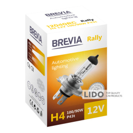 Галогеновая лампа Brevia H4 12V 100/90W P43t Rally CP