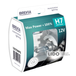 Галогеновая лампа Brevia H7 12V 55W PX26d Max Power +100% S2