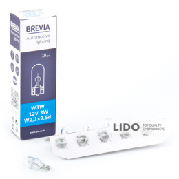 Лампа накаливания Brevia W1.2W 12V 1.2W W2x4.6d CP, 10шт