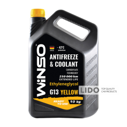 Антифриз Winso Antifreeze & Coolant Yellow -42°C (желтый) G13, 10кг