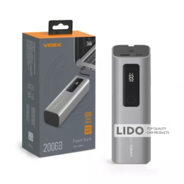 Повербанк (Power Bank) Videx VPB-366 PD100W 20000mAh +Display Grey