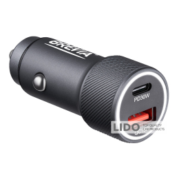 Автомобільний зарядний пристрій Brevia ePower Dual Grip Metal LED 48W 1xUSB-C+1xUSB-A