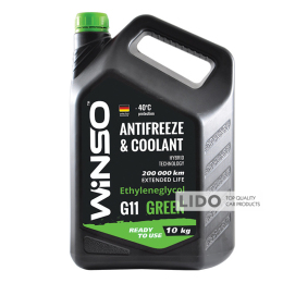 Антифриз Winso Antifreeze & Coolant Green (зелений) G11 10кг