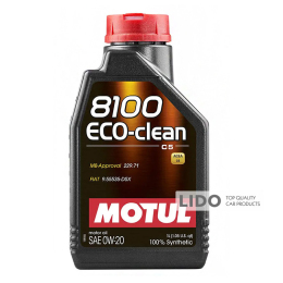 Моторное масло Motul Eco-Clean 8100 0W-20, 1л (108813)