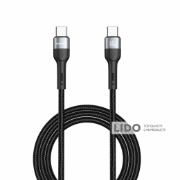 Кабель Winso Pro Type-C to Type-C 60W TPE+плетіння 2м чорний