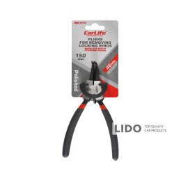 Щипцы для снятия стопорных колец CarLife 150мм для сжатия, прямые
