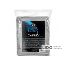 Рушник з мікрофібри K2 Flossy Pro для сушки лакофарбової поверхні трикотажний 90x60см