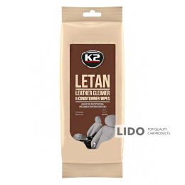 Вологі серветки для очищення шкіряної оббивки K2 Letan Leather Cleaner&Conditionner Wipes