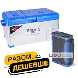 Холодильник автомобильный Brevia 25л (компрессор LG) 22405+ портативная зарядная станция Brevia ePower 96Ah