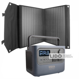 Комплект Brevia Портативна зарядна станція ePower600 613Wh + Сонячна панель 200W