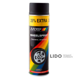 Эмаль для дисков Motip Wheel Spray черная матовая аэрозоль 500мл