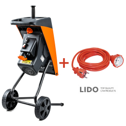 Подрібнювач садовий мережевий DS2500/40 KIT 220В 2500Вт + подовжувач 10м