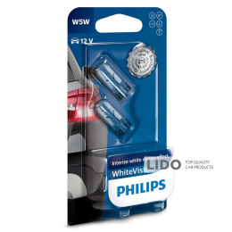 Лампа розжарювання Philips W5W 12V 5W W2.1x9.5d White Vision