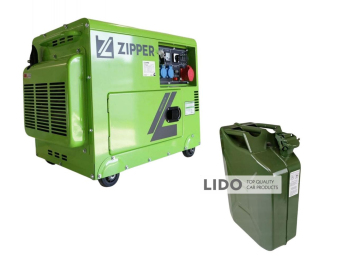 Генератор Zipper дизельний 4-тактний KZI-STE7500DSH 3,3/5кВт + металева каністра 20 л