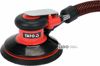 Ексцентрикова шліфмашина YaTo пневматична з диском 150мм 0.63 MPa, 128 л/хв