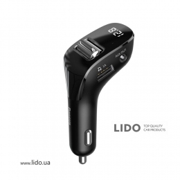 FM трансмиттер модулятор Baseus F40 Bluetooth 5.0 c функцией зарядки 2xUSB, 1xAUX (1115471529)