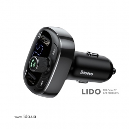 FM трансмиттер модулятор Baseus S-09 T-Typed Bluetooth c функцией зарядного устройства 2хUSB (651506668)