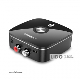 Бездротовий Bluetooth 5.0 аудіо приймач Ugreen 30445 з 3,5мм і 2RCA виходами Чорний (30445)