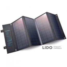 Портативна сонячна зарядна станція Choetech 36W чорна