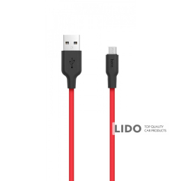 Кабель Hoco X21 Silicone Micro USB (1м) красный/черный