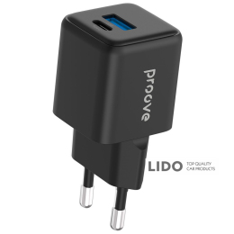 Мережевий зарядний пристрій Proove Pocket GaN Plus 25W (Type-C + USB) чорний