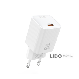 Мережевий зарядний пристрій XO L146 PD20W Single USB-C білий