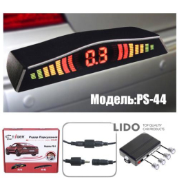 Парктроник TIGER PS-44 LED 4 датчика D=18мм grey