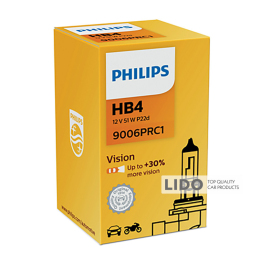 Галогенова лампа Philips HB4 12V 55W P22d Vision (+30% more light)