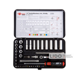 Набор головок Wurth торцевых Zebra с трещоткой 1/4