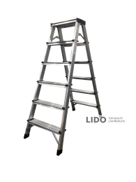 Стремянка двухсторонняя GTM KMH1206 1,8м алюминиевая