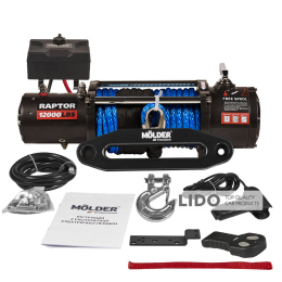 Лебідка Molder Raptor 12000lbs (6.0hp/4.4kw; 265:1) синтетичний трос