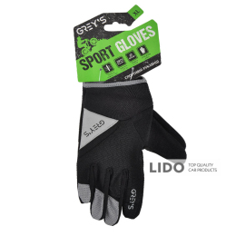 Велоперчатки зимние Grey's с пальцами и гелевыми вставками, черные XL GR18414