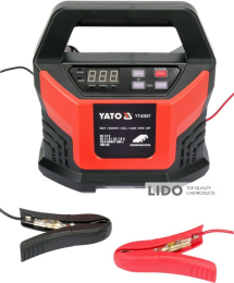 Зарядний прилад YATO з LCD дисплеєм 230В YATO до акумулят 12V; 2, 6,10,15 А, макс. 300AГод