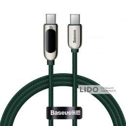 Кабель Baseus Display Fast Charging Type-C to Type-C 100W (1m) dark green