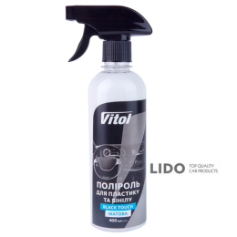 Поліроль для пластику та вінілу Vitol матова 400мл Black Touch