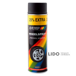 Эмаль для дисков Motip Wheel Spray черная глянцевая аэрозоль 500мл
